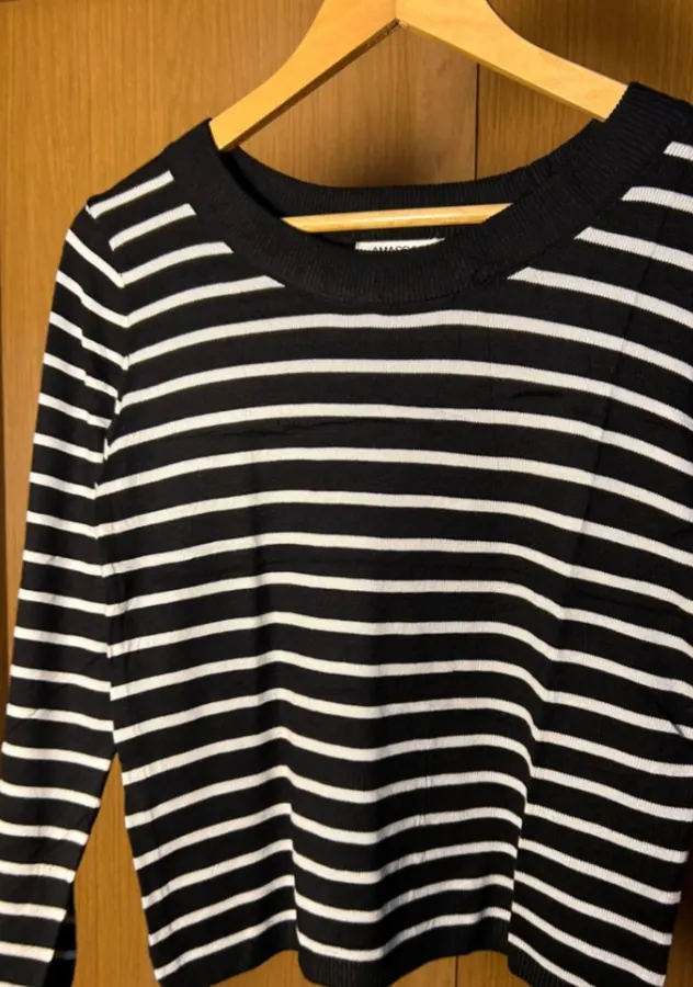 Blusa manga longa listrada